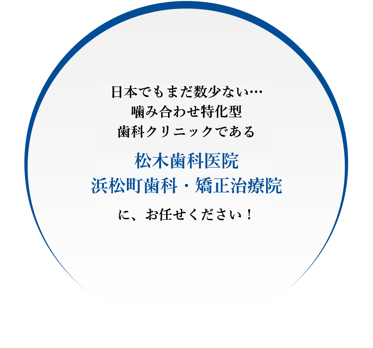 マウスピース特化型歯科クリニックである松木歯科医院に、お任せください！